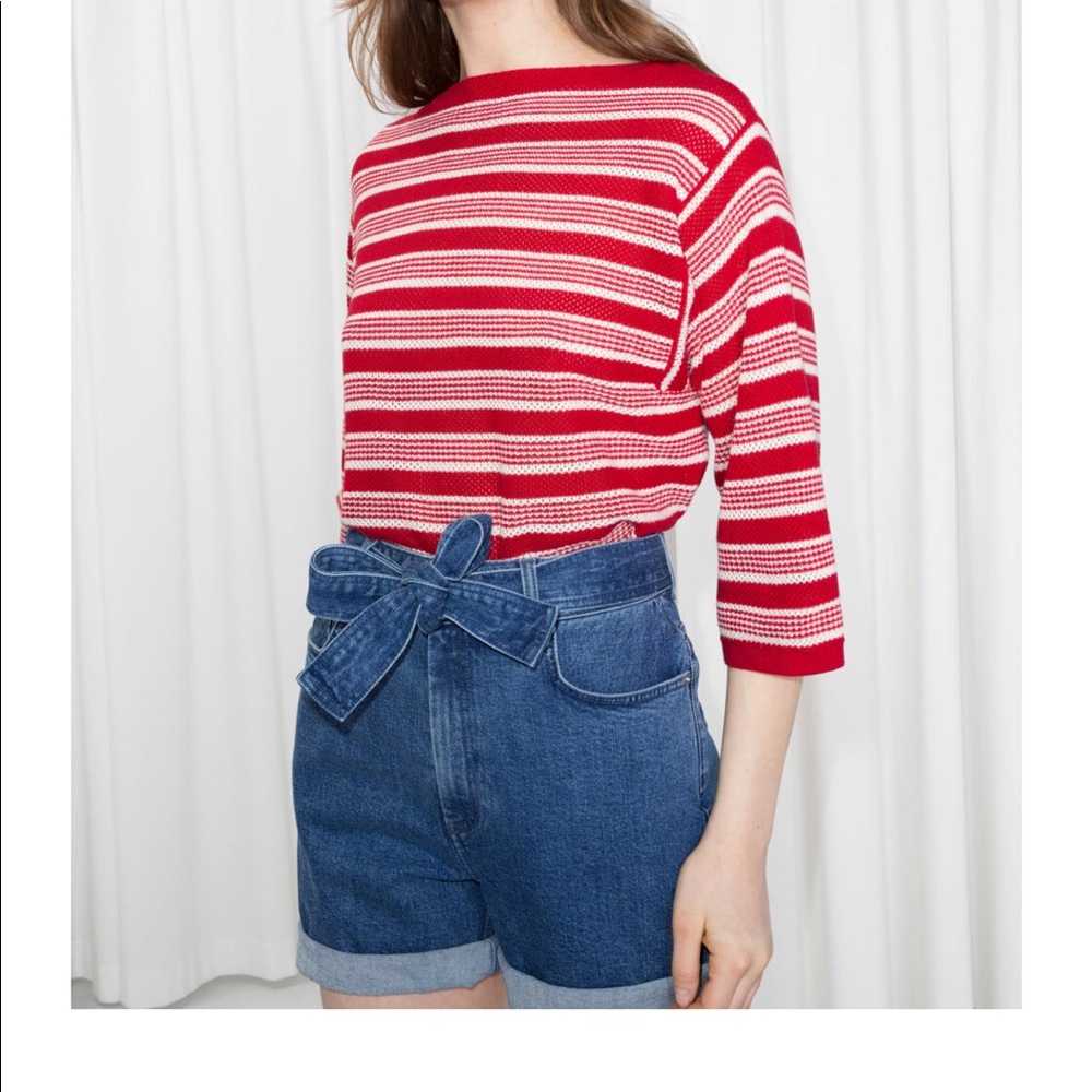 &other stories top stripe sweater